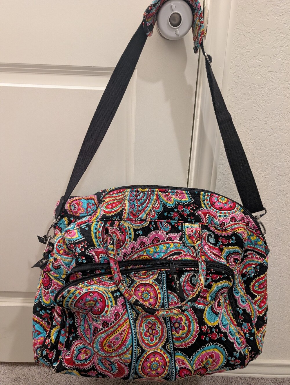 Vera Bradley Retired Paisley Quilted Shoulder/Travel Bag